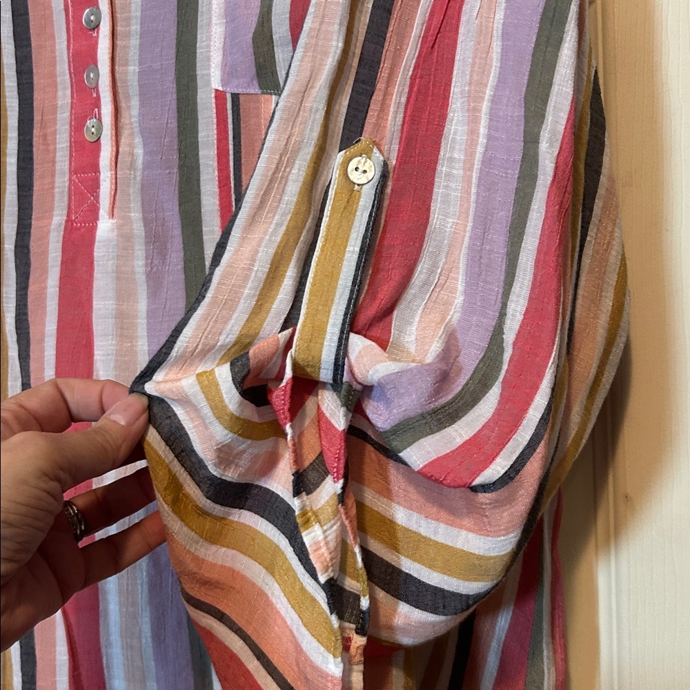 Zac & Rachel Woman Striped Multicolor Top Size 3X - Picture 6 of 8